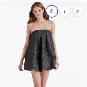 Steve Madden Claira Black Textured Bubble Mini Dress Size Small NWT